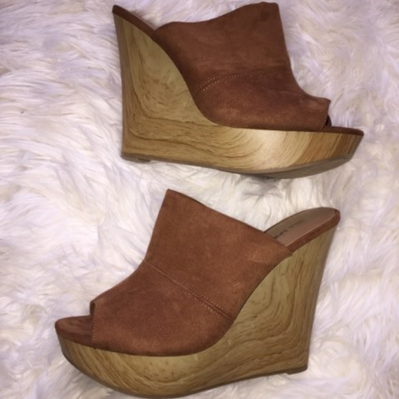 Call It Spring Shoes - Suede Wooden Wedges